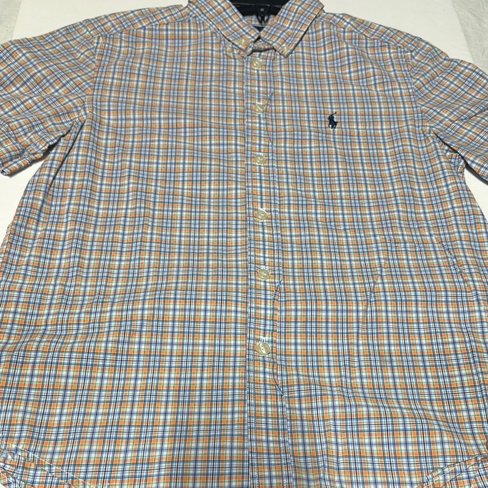 Ralph Lauren Casual Button Down Shirt in Blue and Orange